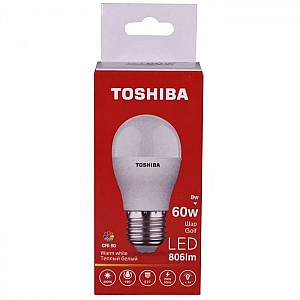 Лампа светодиодная Toshiba Golf G45 8W 3000K 806LM E27 60W