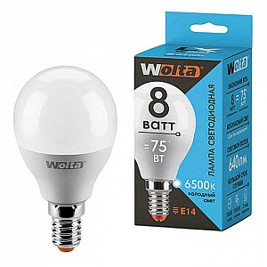 Лампа светодиодная Wolta LX 30W45GL8E14 G45 8Вт Е14 6500К