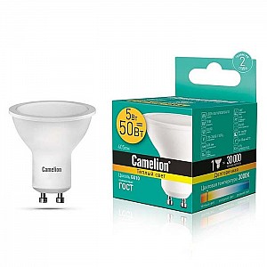Лампа светодиодная Camelion LED5-GU10/830/GU10 5Вт 220В