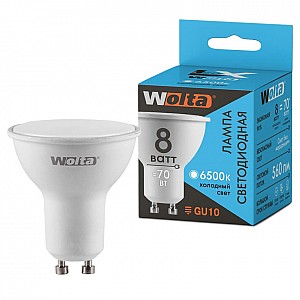 Лампа светодиодная Wolta LX 30WPAR16-230-8GU10 PAR16 8Вт 560лм GU10 6500К