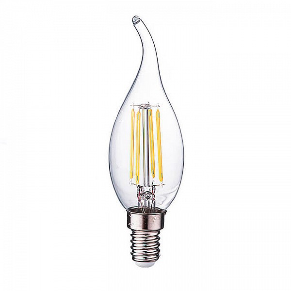 Лампа светодиодная Фарлайт FAR000124 CW35 11 Вт 2700 К Е14 нитевидная прозрачная свеча на ветру