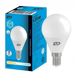 Лампа светодиодная ETP 35942 LED 7W G45 E14 6500K