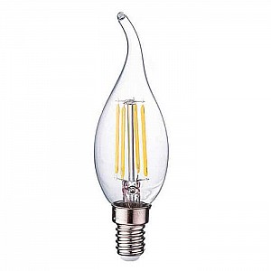 Лампа светодиодная Фарлайт FAR000125 CW35 11Вт 4000К Е14 нитевидная прозрачная свеча на ветру