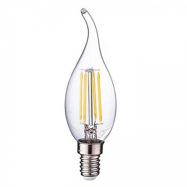 Лампа светодиодная Фарлайт FAR000125 CW35 11Вт 4000К Е14 нитевидная прозрачная свеча на ветру