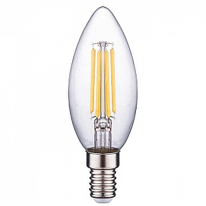 Лампа светодиодная Фарлайт FAR000189 C35 7Вт 6500К Е14 нитевидная прозрачная свеча
