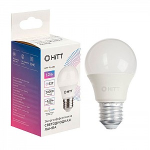 Лампа светодиодная HiTT-PL-A60-12-230-E27-4000 010002