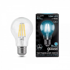 Лампа светодиодная Gauss Filament А60 10W E27 4100K 102802210