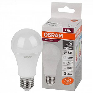 Лампа светодиодная Osram Value A100 12Вт Е27 4000K Led