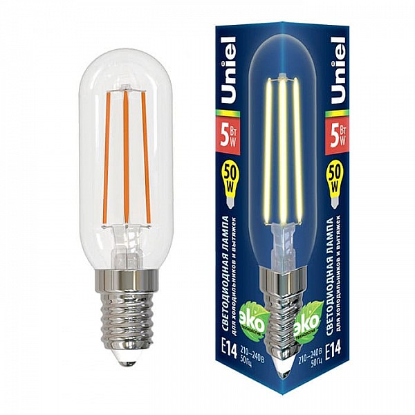 Лампа светодиодная Uniel LED-Y25-5W/3000K/E14/CL GLZ04TR для холодильников и вытяжки