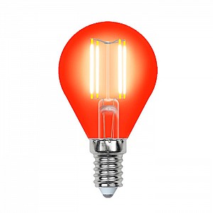 Лампа светодиодная Uniel Air color UL-00002985 LED-G45-5W/RED/E14 GLA02RD красный свет
