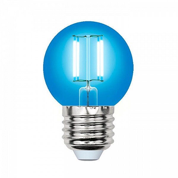 Лампа светодиодная Uniel Air color UL-00002990 LED-G45-5W/BLUE/E27 GLA02BL синий свет