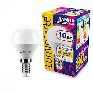 Лампа светодиодная LuminArte LSTD-G45-10W3KE14 10Вт 3000К Е14