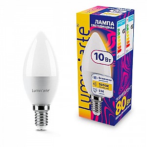 Лампа светодиодная LuminArte LSTD-C37-10W3KE14 10Вт 3000К Е14
