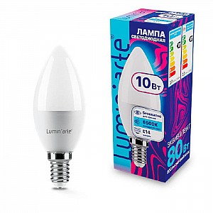 Лампа светодиодная LuminArte LSTD-C37-10W6KE14 10Вт 6500К Е14