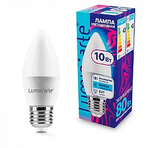 Лампа светодиодная LuminArte LSTD-C37-10W6KE27 10Вт 6500К Е27