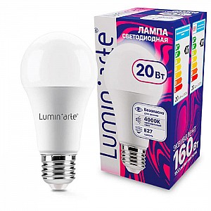 Лампа светодиодная LuminArte LSTD-A60-20W4KE27 20Вт 4000К Е27