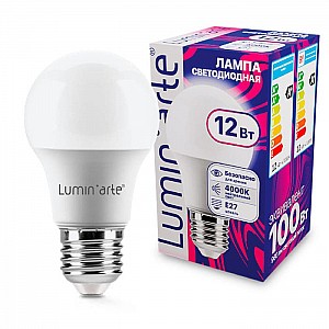 Лампа светодиодная LuminArte LSTD-A60-12W4KE27 12Вт 4000К Е27