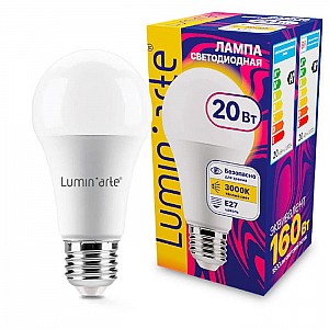 Лампа светодиодная LuminArte LSTD-A60-20W3KE27 20Вт 3000К Е27