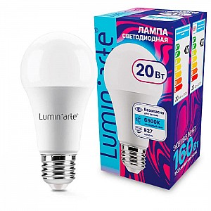 Лампа светодиодная LuminArte LSTD-A60-20W6KE27 20Вт 6500К Е27