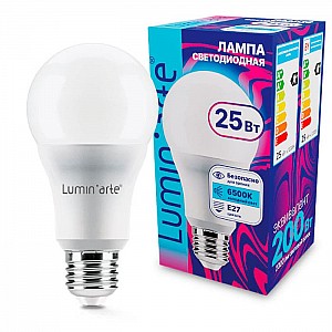 Лампа светодиодная LuminArte LSTD-A65-25W6KE27 25Вт 6500К Е27
