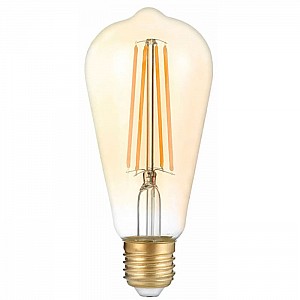 Лампа светодиодная Gauss LED Filament ST64 8W E27 Golden 740Lm 2400K 157802008. Изображение - 1