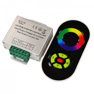 Контроллер Truenergy Control 22002 RGB 12V/24V 18A для светодиодной ленты с ПДУ и сенсорным кольцом управления черный