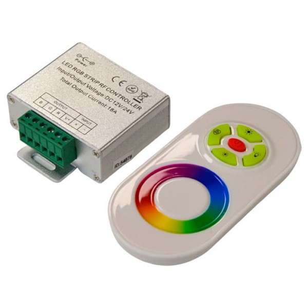 Контроллер Truenergy Control 22001 RGB 12V/24V 18A для светодиодной ленты с ПДУ и сенсорным кольцом управления белый