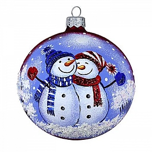 Шар стеклянный декорированный Декарт в43 100 мм