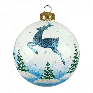 Шар стеклянный декорированный Декарт в20 100 мм