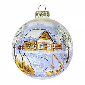 Шар стеклянный декорированный Декарт в56 100 мм