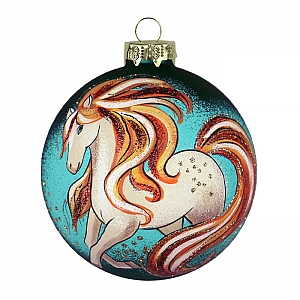 Шар стеклянный декорированный Декарт в59 100 мм