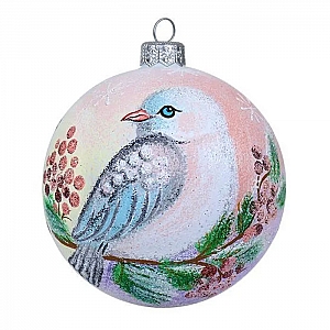 Шар стеклянный декорированный Декарт в36 100 мм