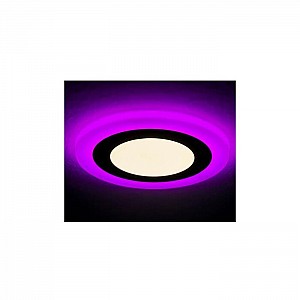 Светильник светодиодный Truenergy Color 10214 6+3W 4000K IP20 круг с подсветкой розовый. Изображение - 2