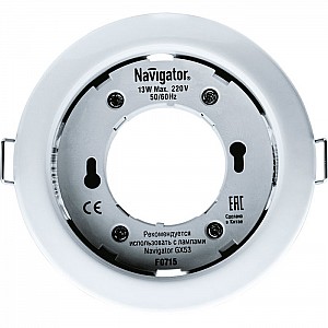 Светильник Navigator 71 277 NGX-R1-001-GX53 D105 мм белый. Изображение - 1