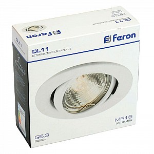 Светильник Feron DL11 15114 MR16 G5.3 D90 мм поворотный белый. Изображение - 4
