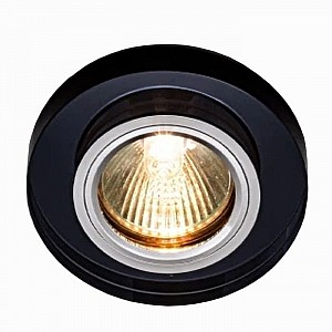 Светильник MaxLight Crystal 65 Black МR16 D100 мм ограненное стекло черный