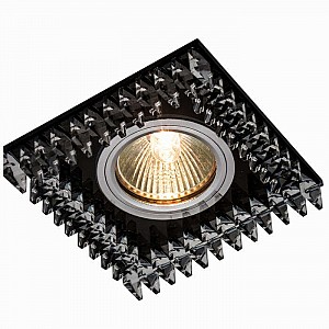 Светильник MaxLight Crystal 25 Black МR16 D100 мм ограненное стекло черный