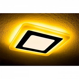 Светильник светодиодный Truenergy Color 10271 3+2W квадрат желтый с подсветкой. Изображение - 1
