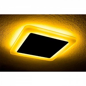 Светильник светодиодный Truenergy Color 10271 3+2W квадрат желтый с подсветкой. Изображение - 2