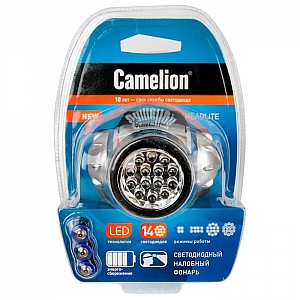 Фонарь налобный Camelion LED5312-14F4 7536 14LED 4 режима металлик пластик. Изображение - 3