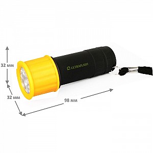 Фонарь Ultraflash LED15001-B желтый с черным 9 LED. Изображение - 1