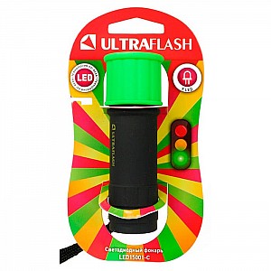 Фонарь Ultraflash LED15001-C зеленый с черным 9LED. Изображение - 1