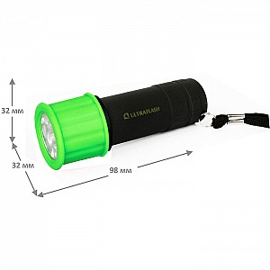 Фонарь Ultraflash LED15001-C зеленый с черным 9LED. Изображение - 2