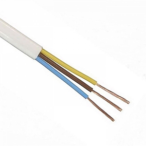 Кусок Провод Автопровод ПБВВГ (ПУГВВ/ПУГНП) 3*1.5 белый 2.1 м