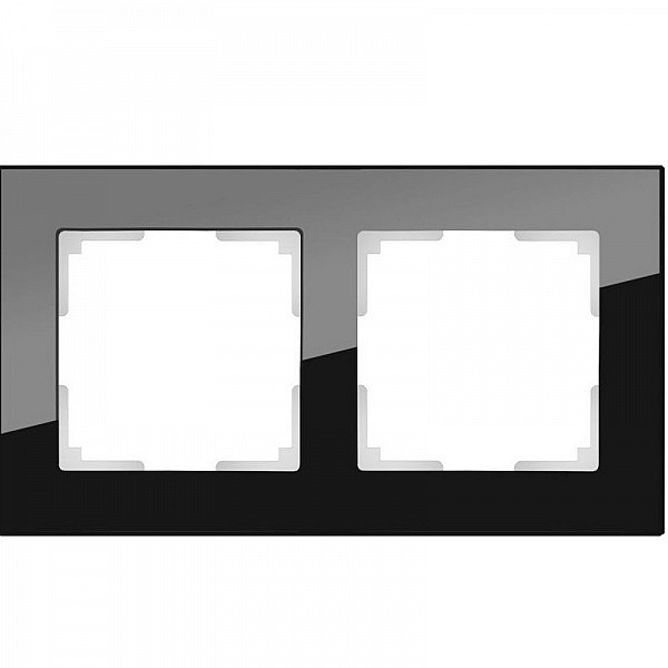 Рамка Werkel Favorit WL01-Frame-02/W0021108 2 поста черное стекло