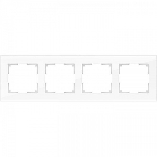 Рамка Werkel Favorit WL01-Frame-04/W0041101 4 поста белое стекло