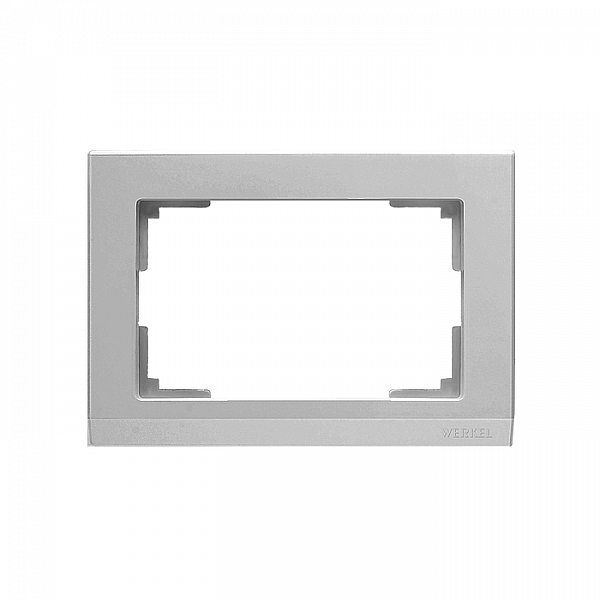 Рамка Werkel WL04-Frame-01-DBL/W0081806 для двойной розетки серебряный