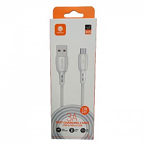 USB-кабель Vipfan X05 USB-Micro Cable 3A для зарядки мобильных телефонов 2 м белый