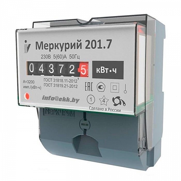 Счетчик электроэнергии Инкотекс Меркурий 201.7 однофазный