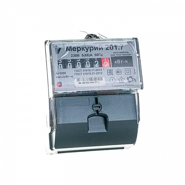 Счетчик электроэнергии Инкотекс Меркурий 201.7 однофазный